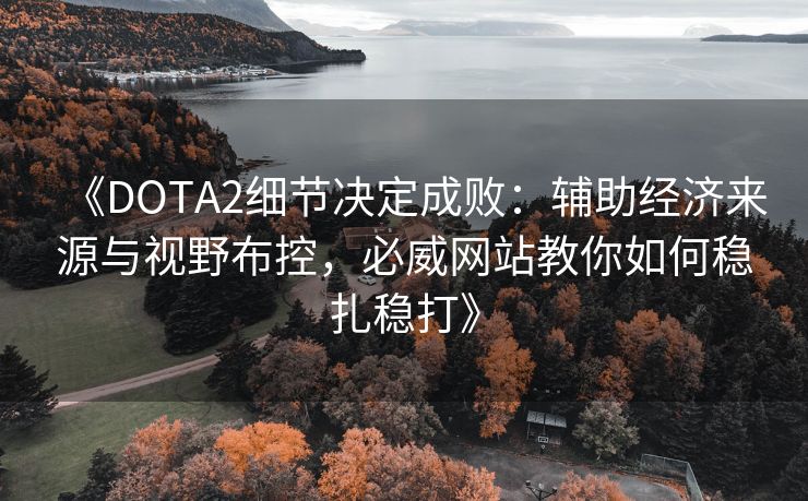 《DOTA2细节决定成败：辅助经济来源与视野布控，必威网站教你如何稳扎稳打》