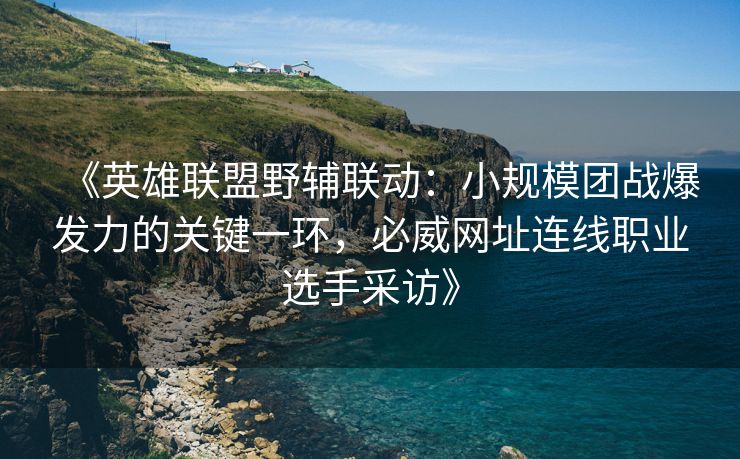 《英雄联盟野辅联动：小规模团战爆发力的关键一环，必威网址连线职业选手采访》  第2张